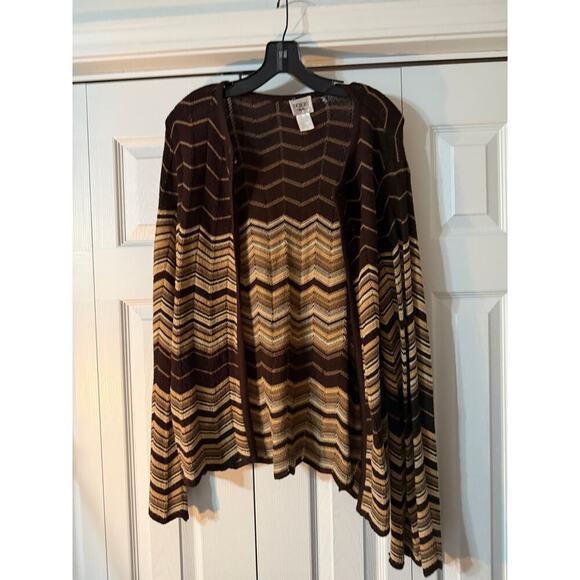 Y2K Dorby 2 piece dress and sweater jacket set brown Women's Size Large - Picture 7 of 8